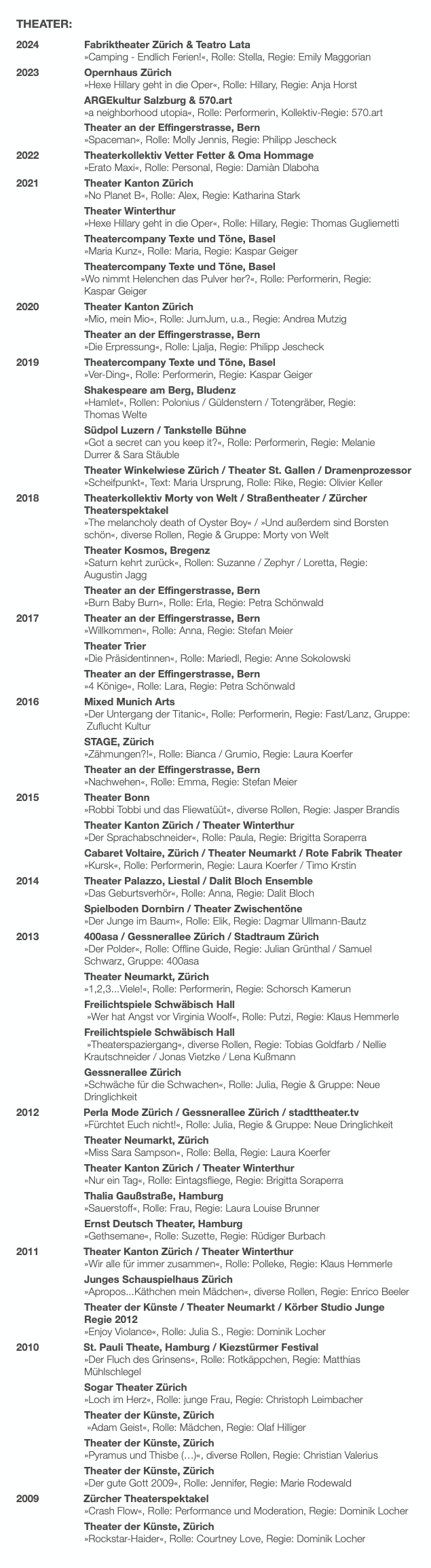 THEATER:2021                Theater Kanton Zürich